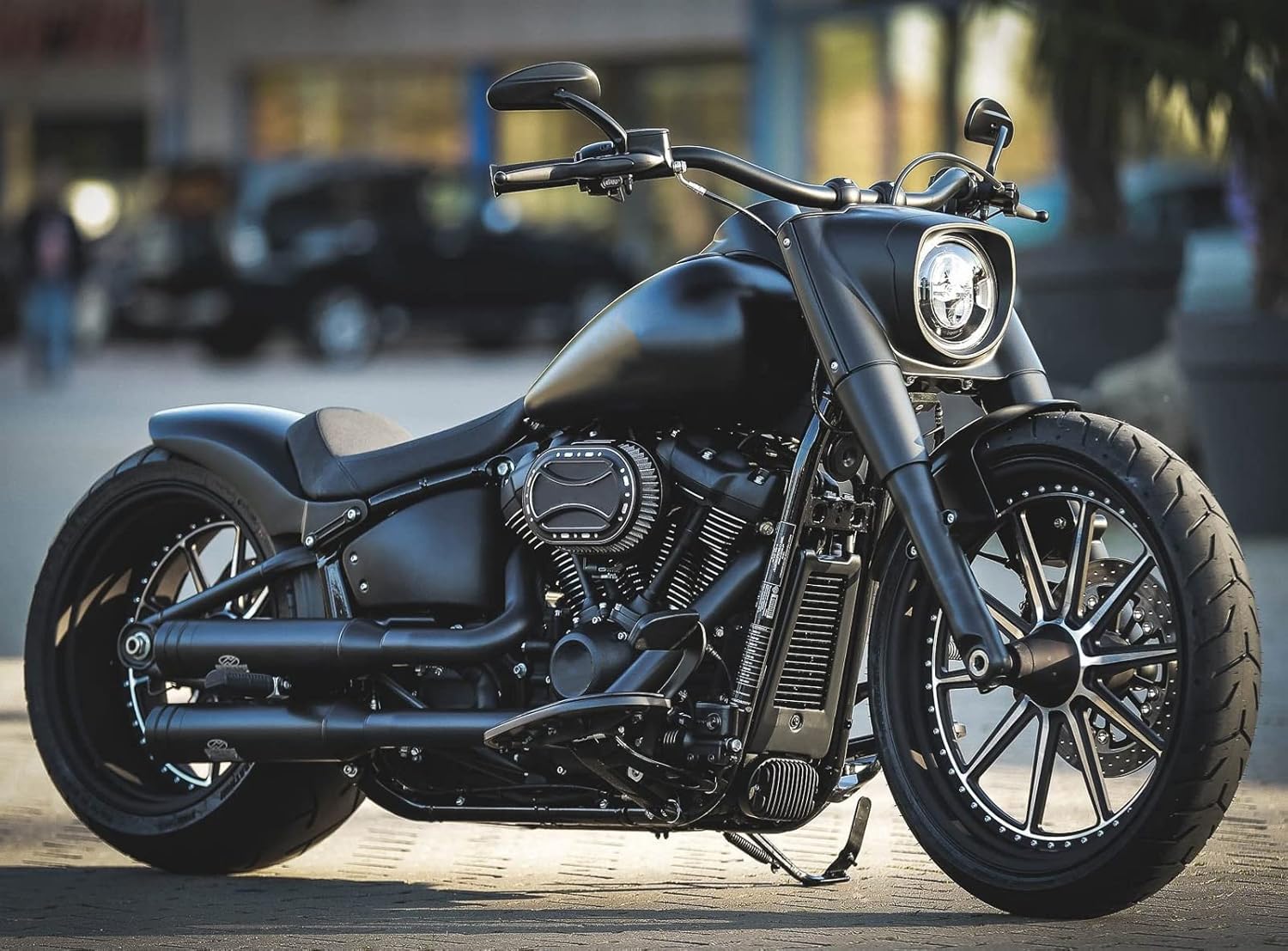 Motorcycle Seagull Bar Handlebar Handle Dimpled For Harley Fat Boy